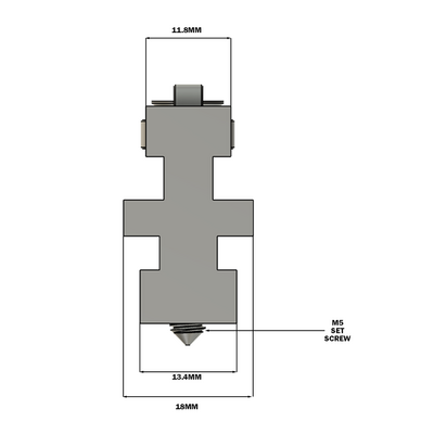 56-210-0 MODULAR SOLUTIONS DOOR PART<BR>90MM X 90MM LEAD COUNTERWEIGHT - ANSI 40